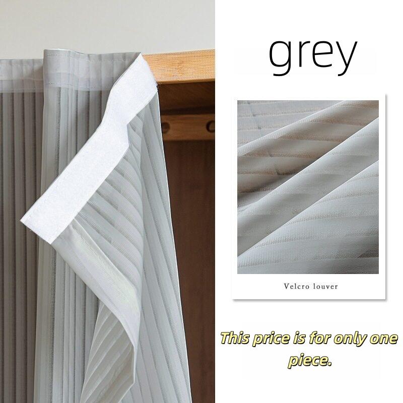 1pc Vertical Blinds Solid Color Stripe Pattern Sheer Curtain, DIY Window Blinds, Self-Adhesive Magic Tape, Easy Install Curtain, Scratch-Resistant, Dustproof, No Drilling, for Windows, Doors, Walls, Cabinets