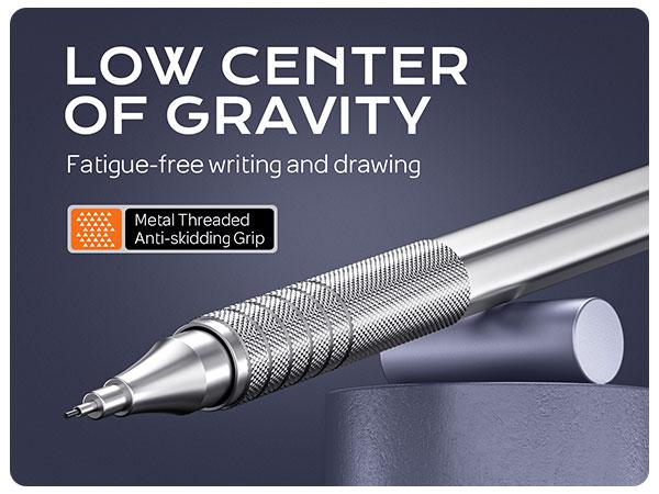 Nicpro 45Pack Black & Silver Metal Mechanical Pencil Set in Leather Case, Art Drafting Pencil 0.5, 0.7, 0.9 mm, 2mm Lead Holders for Sketching Drawing With 27 Tube (6B 4B 2B HB 2H 4H Colors)Lead Refill