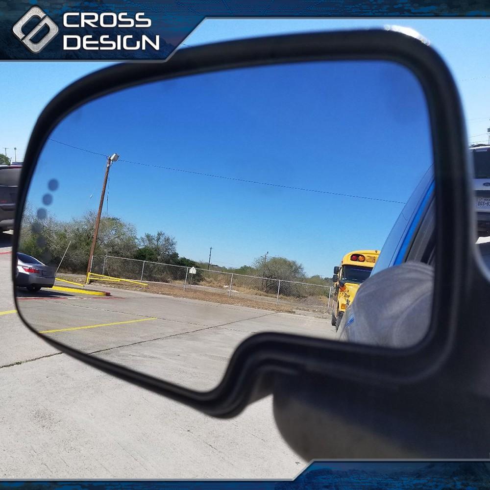 CROSSDESIGN Mirror Glass Turn Signal Heat Fit For 2003-07 Chevy GMC Cadillac Left & Right