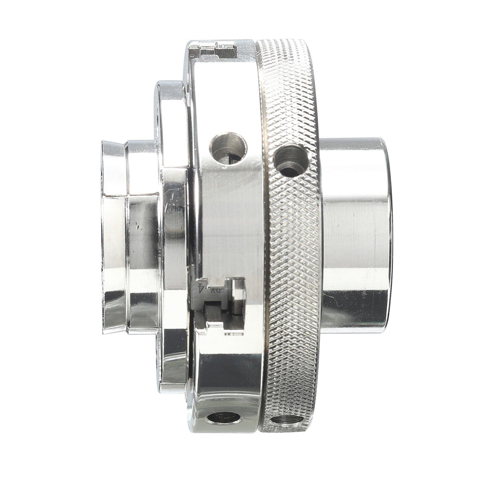 VEVOR 4 Inch Wood Lathe Chuck, 4-Jaw, Self-Centering Wood Turning Chuck Set with 1" x 8TPI Thread & Adapter, 4 PCS Round/Step/Pin Jaws, Case, Nickel-Plated, High-Hardness Steel, for Woodworking Lathe