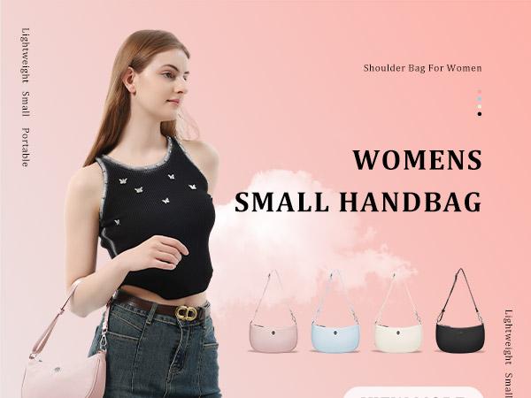 MEXS Shoulder Bag for Women 1.5L Handbags with Adjustable Strap Underarm Purse Mini Clutch Purses Trendy Crescent Bags