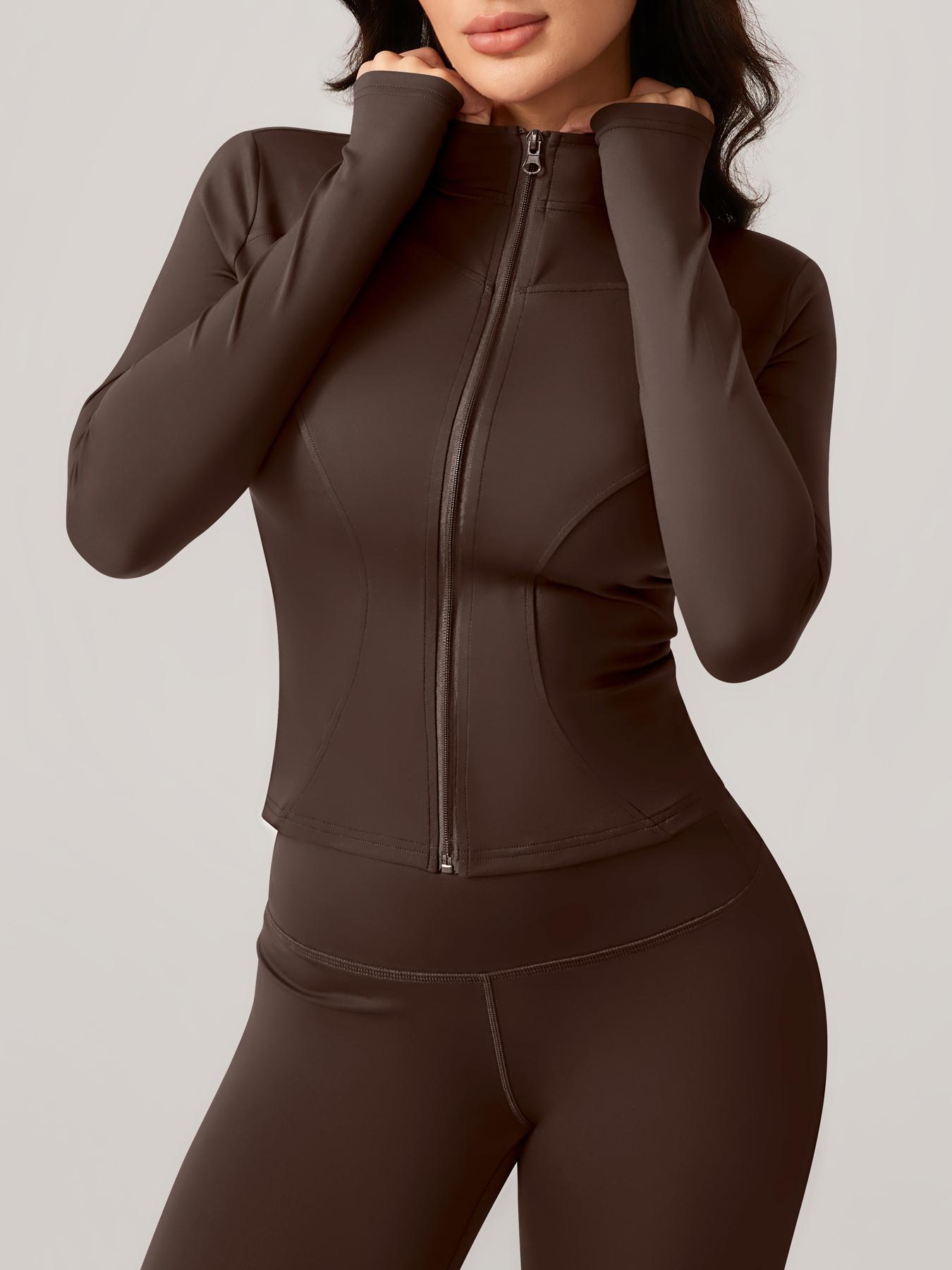 Women's Two-Piece Slim-Fitting Workout Set, Long Sleeve Top and Below-Ankle Sports Pants with Natural Waistline, All-Season Wearable Comfort Tracksuit Set, Stretchy Suit Set