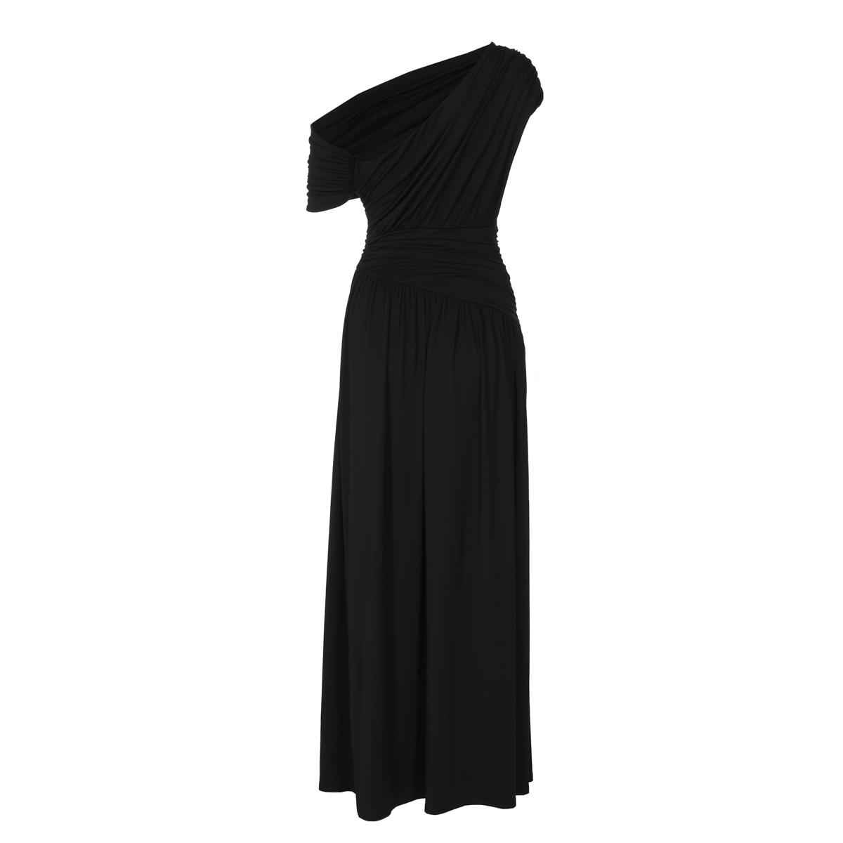 Women's Elegant Solid Irregular Neck Ruched Dress, Sexy One-Shoulder Backless Plain Slim Fit Maxi Dress, Formal Gown for Birthday Party & Date Evening, Summer Ladies Casual Long Dresses for Holiday & Daily Wear Womenswear
