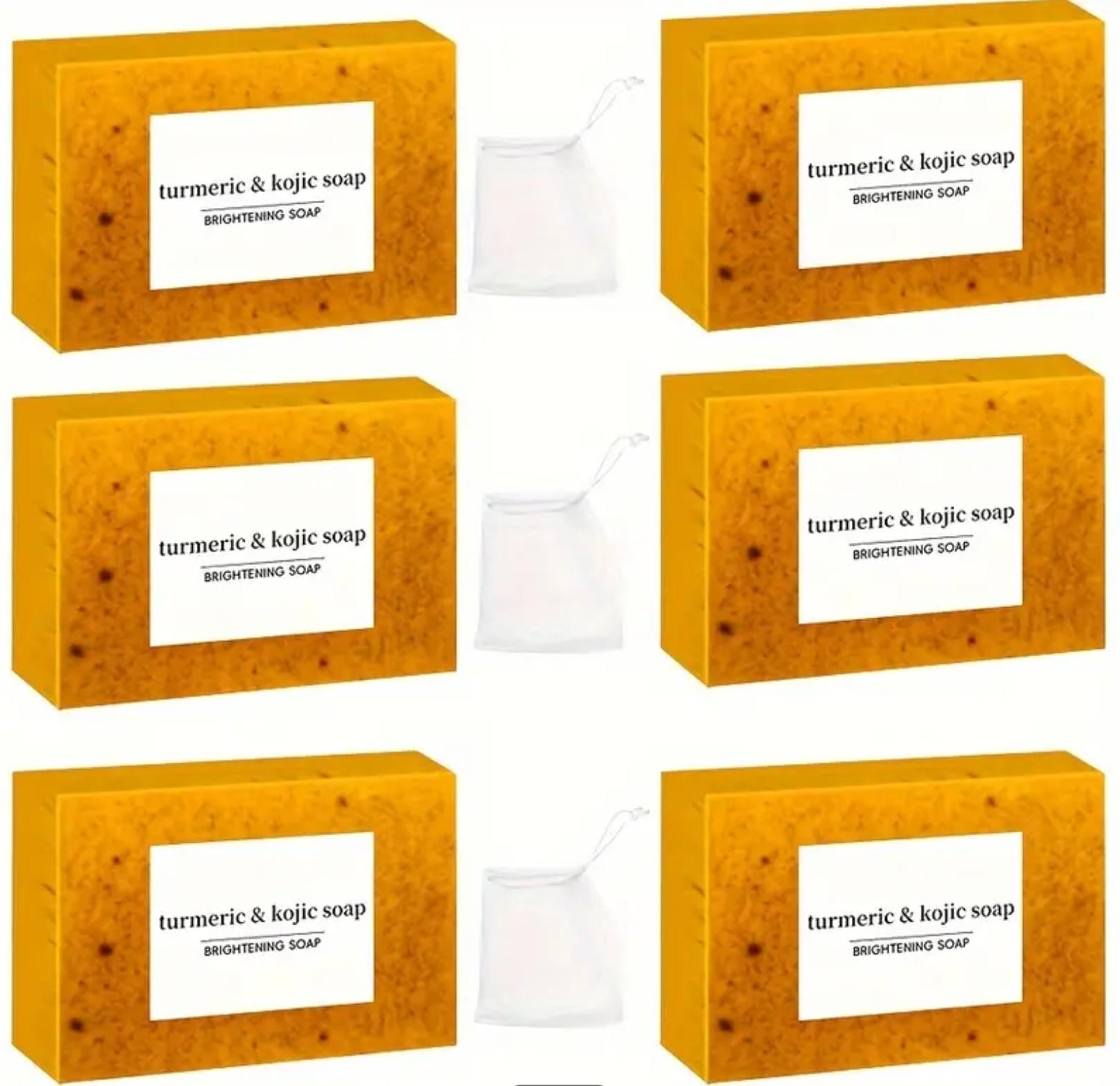 Kojic Turmeric Cleanser Soap - Facial & Body Cleanser for Skin Brightening, Beauty Products for Skincare & Body Care