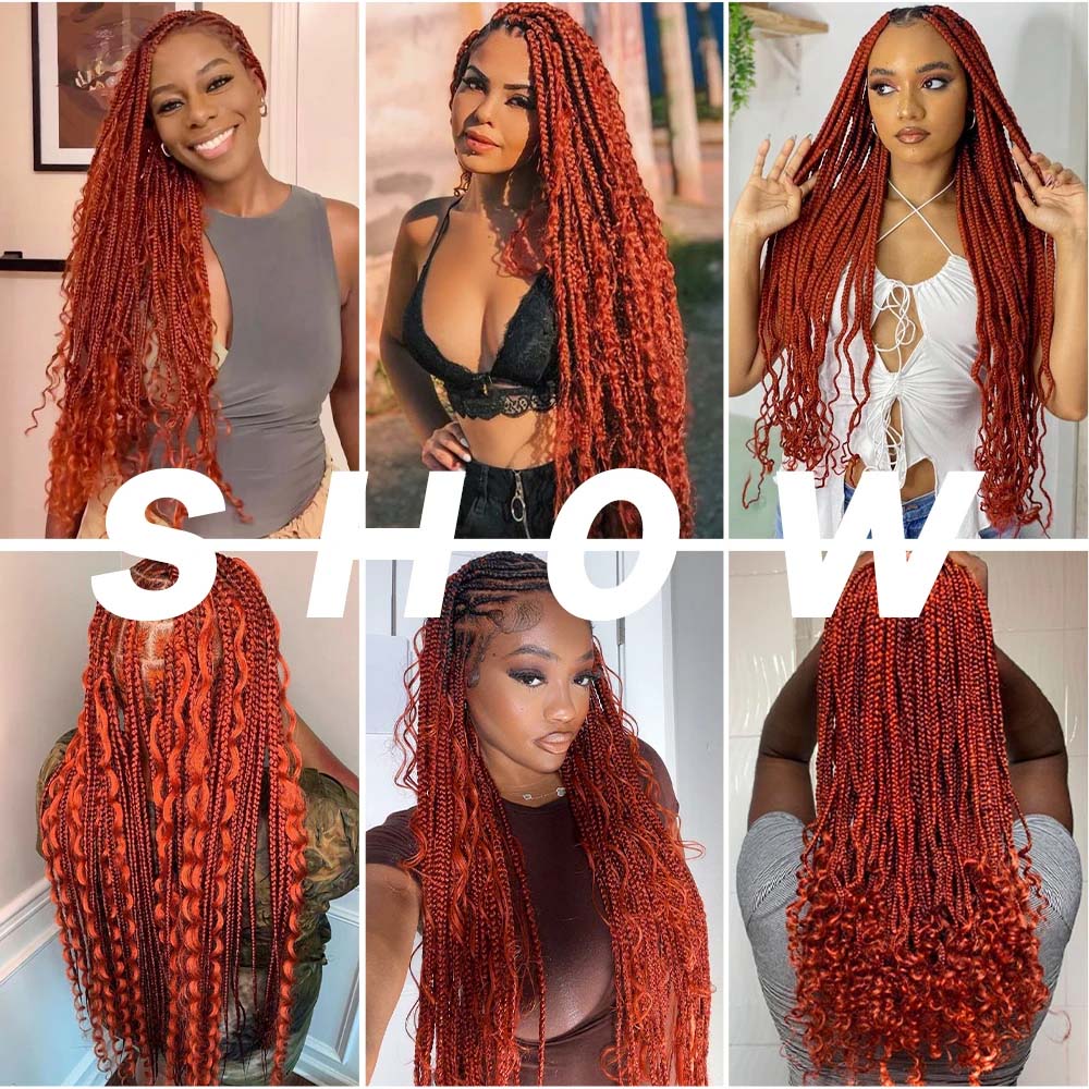 Ama Ginger Bulk Human Hair For Braiding Deep Wave Human Hair Bundles No Weft Colored Human Bundles For Women Hair Extensions 100g