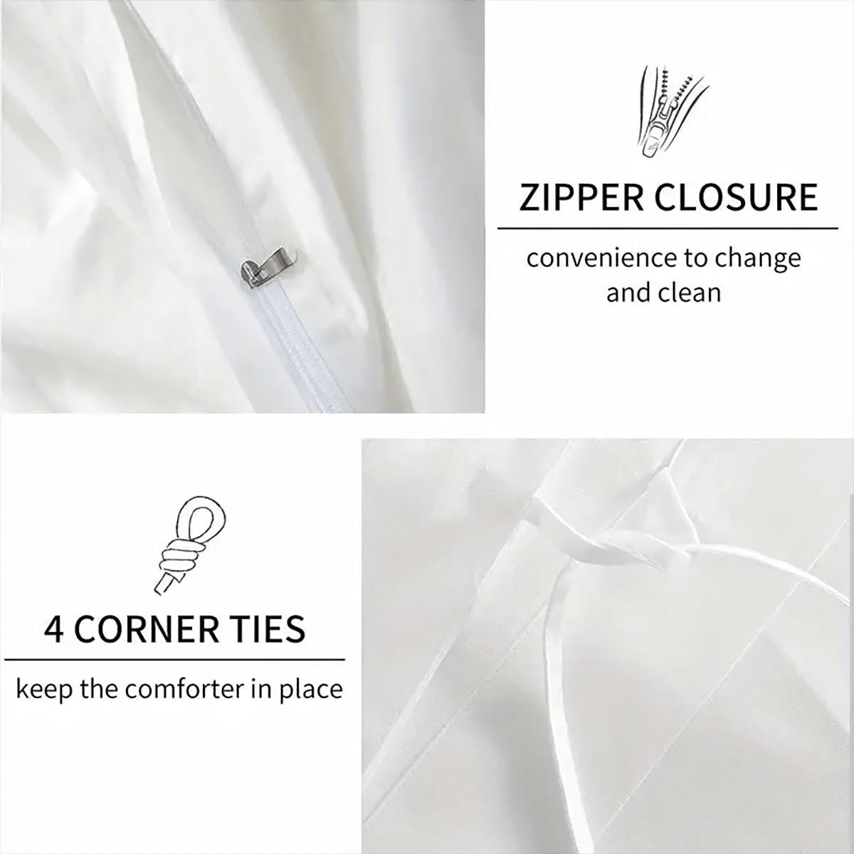 2D Patchwork Texture Bedding Set 3 Piece, Soft Breathable Comfort, Warm Anti-Pilling, All Seasons, Bedroom Decor