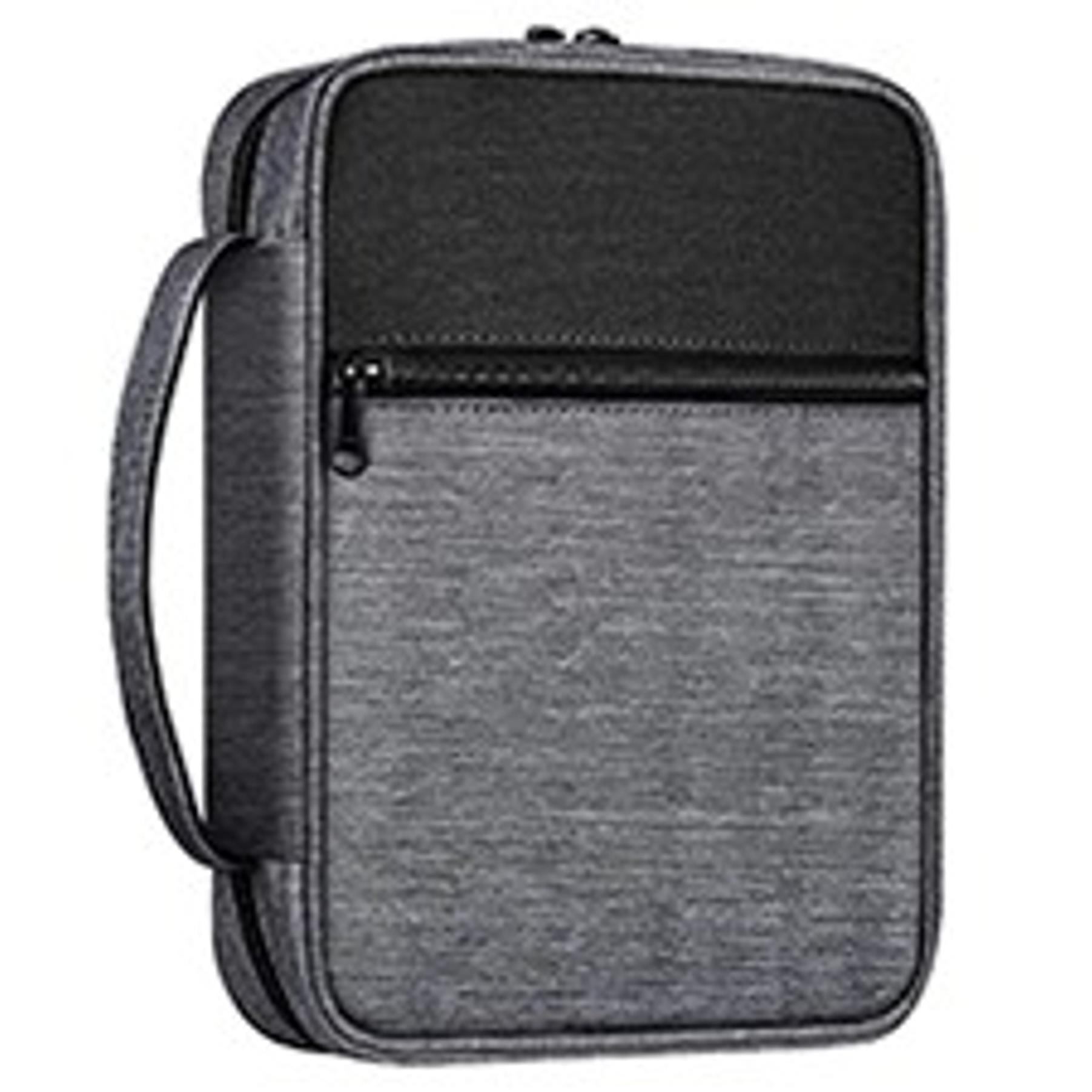 Finpac Polyester Bible Cover - 11x8x2.3" Ipad/Bible Carrying Case with Handle, Zippered Pocket, Multiple Colors, Protective Church Bag Gift for Women Men
