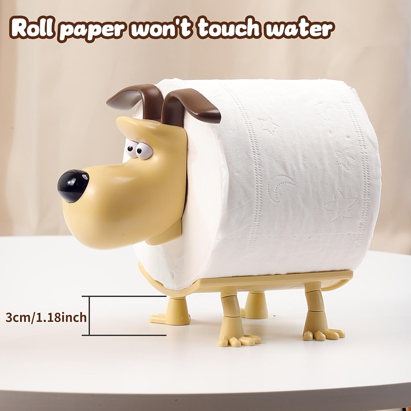 Cute Dog Toilet Paper Holder, Fun Home Decor Gift for Valentine's Day, Creative Roll Paper Dispenser, Adorable Decoration Item
