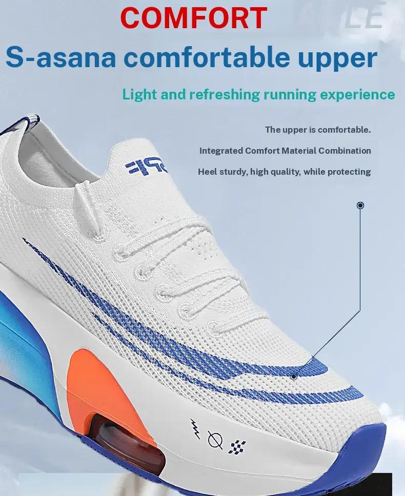 Stylish Unisex Sports Running Shoes with Breathable Knitted Upper, Non-Slip Technology and Shock Absorption for Everyday Fitness, Road Running Shoes, Athletic Running Shoes, Workout Sneakers