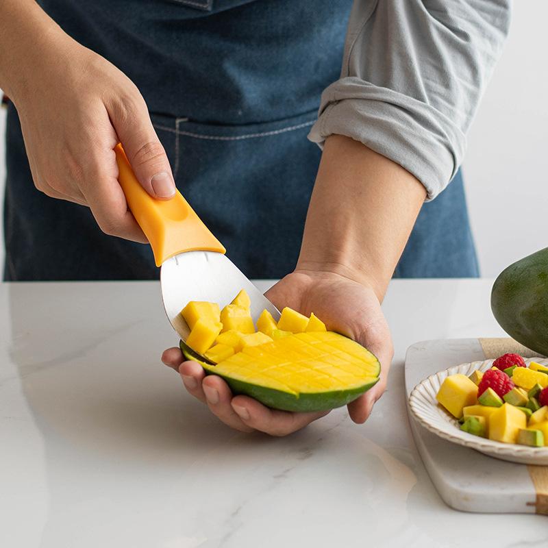 Mango Meat Separator Tool, Multifunctional Mango Knife, Fruit Slicer, Food Grade Non-Toxic, Essential Kitchen Gadget for Home & Restaurant