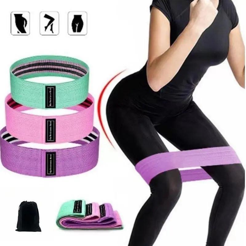 [TikTokShopBlackFriday]Sports Exercise Resistance Loop Band Set, 3Counts Elastic Squat Resistance Band, Yoga Stretch Strap, Gym Exercise Equipment For Home Workout,Christmas Gifts,hashtag,TikTokShopCyberMonday, Workout Bands