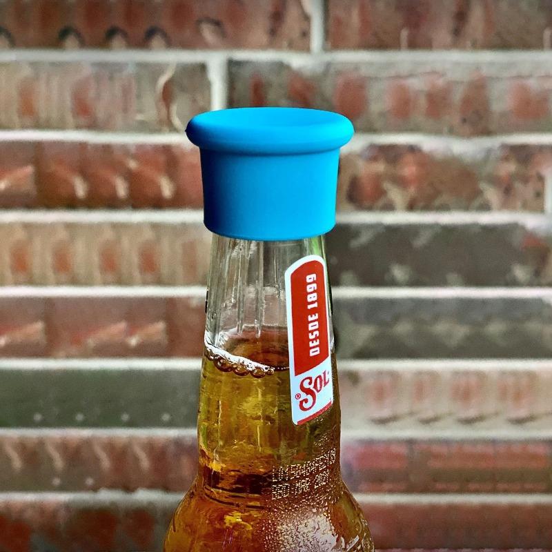 1/5Pcs Silicone Wine Bottle Stopper, Vacuum Sealed Wine Corks, Leak Proof Round Cap, Champagne Beer Beverages Corks, Home Bar Accessories