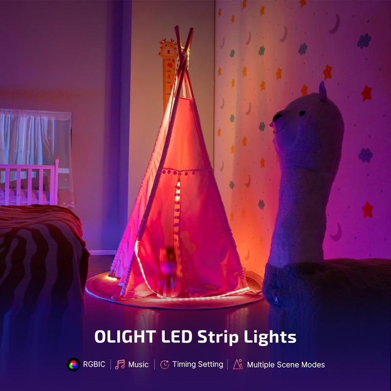 Olight Ostrip String Lights - 5 Meter Length, RGB Colorful Lighting, APP-controlled, Suitable for Family Business Holiday Celebrations