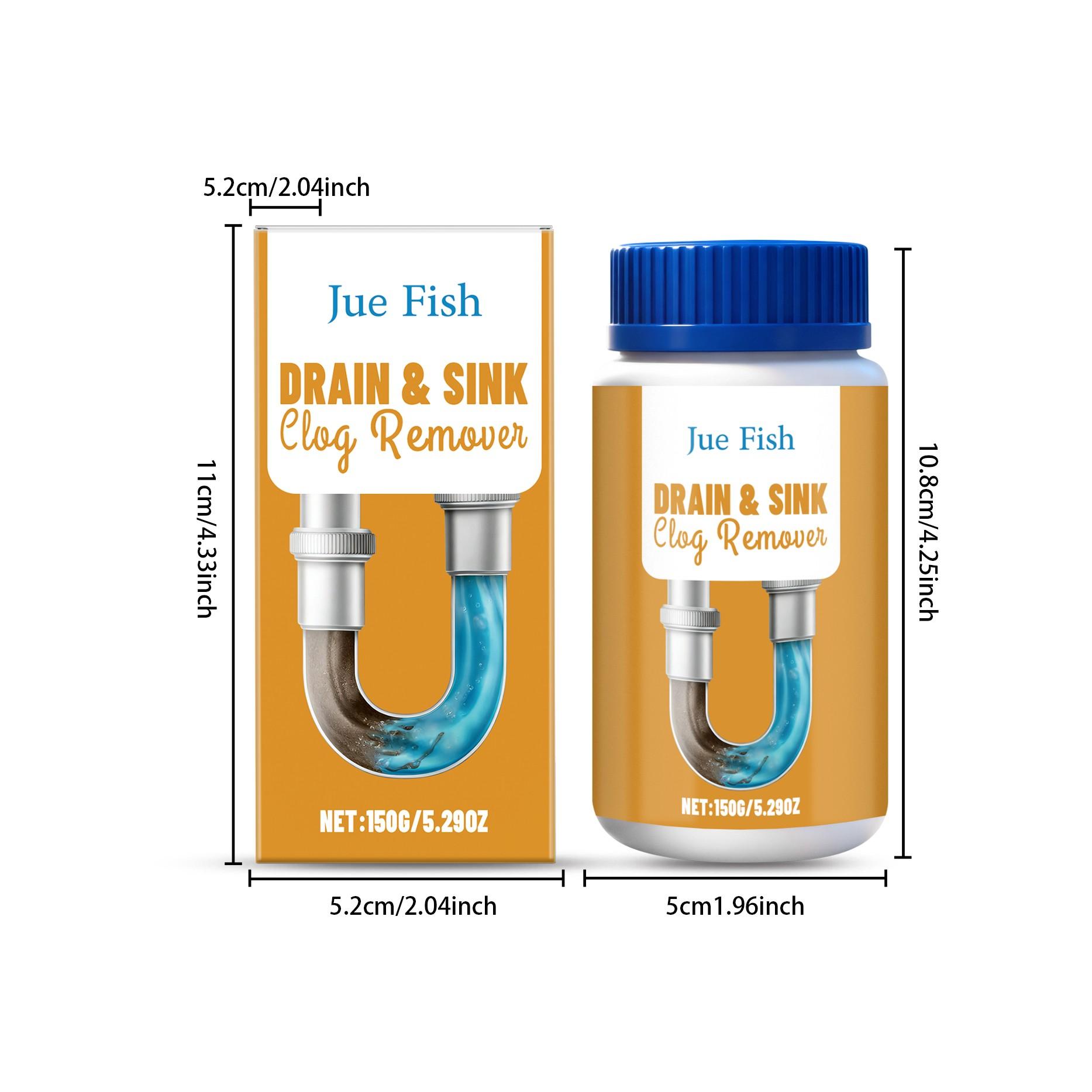 2-Pack Drain Unblocker Powder (150g X 2), Targeting The Source Of The Blockage,Quick Drain Restoration, Kitchen & Bathroom Plumbing Cleaner, Daily Home Pipe Cleaning Powder