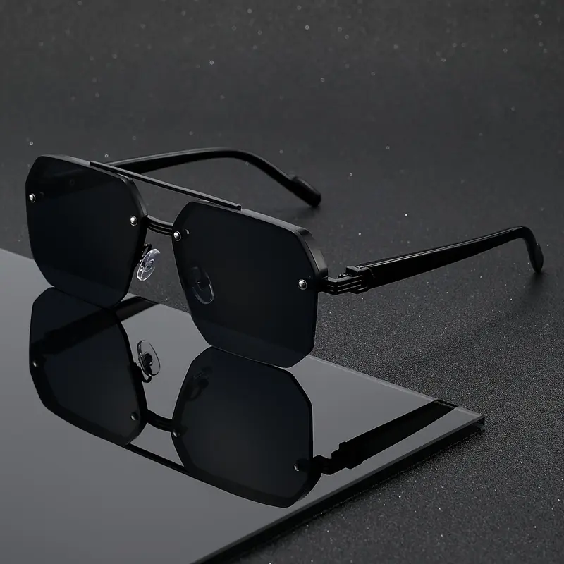 1 Pair of unisex double beam retro fashion eyeglasses, retro  display picture 3