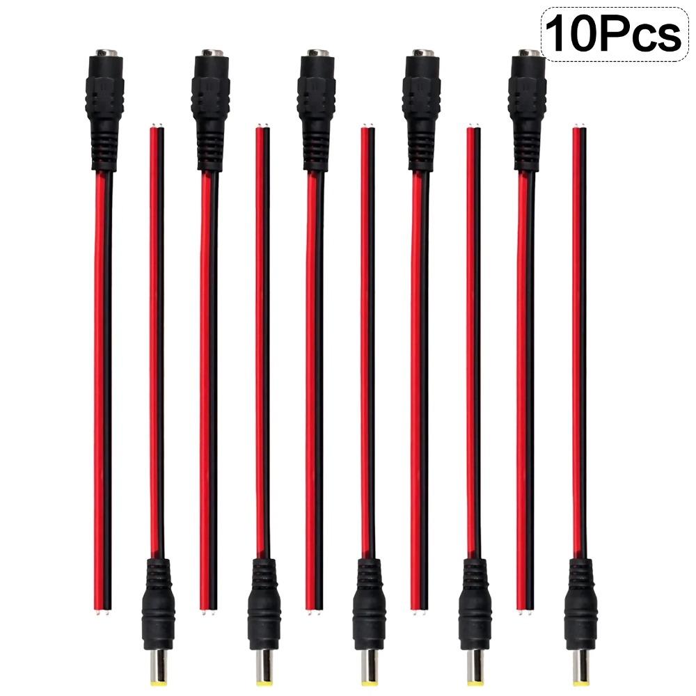 5.5x2.1mm Dc power plug 7 jack connector Kit, Cables & Adapters for LEd Strips, Cctv security cameras, diy electronics, cctv installation, electrical wiring, universal Power Supply Connectors