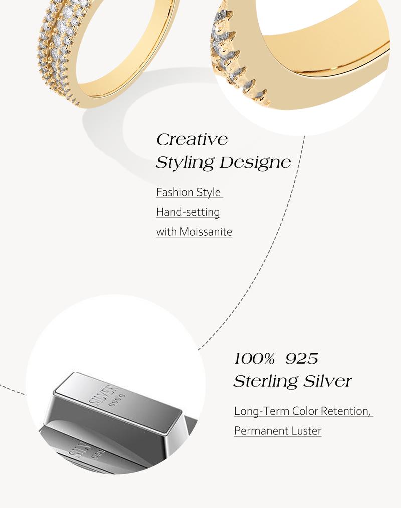 Fashionable Simple Design D Color VVS1 Fine Jewelry Moissanite Ring Wedding Celebration Daily Wear Replacement Ring Anniversary Gift R257