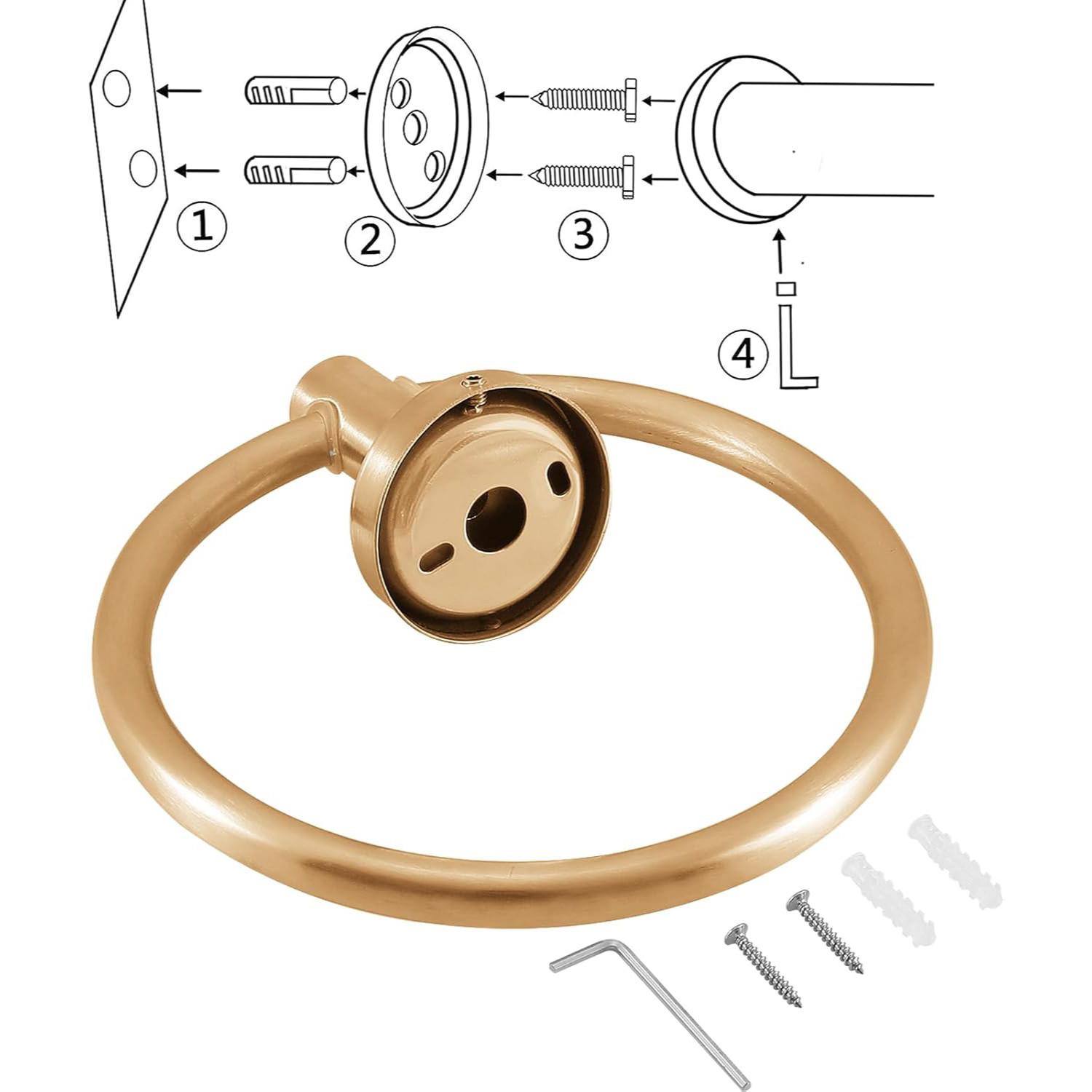 Sus304 Stainless Steel Wall-Mounted Hand Towel Rack, Bathroom Towel Holder, Kitchen & Bath Towel Stand, Durable and Stylish