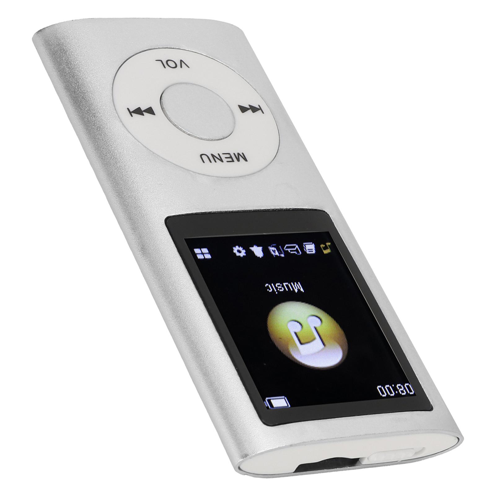 MP3 Player,MP3 Music Player Stylish Multifunctional Lossless Sound Slim 1.8 Inch LCD Screen Portable MP3 Music Player (Sliver or pink)