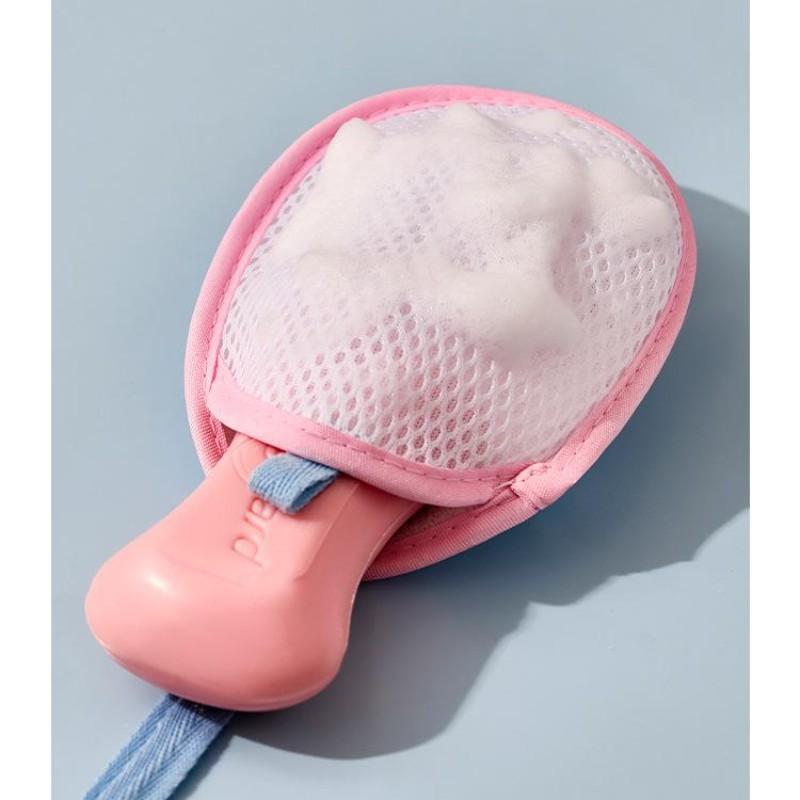 Double-Sided Soap Luffa Sponge, Bubble Net for Soap and Shower Gel, Face Washing and Body Scrubbing, Essential Bath Accessory