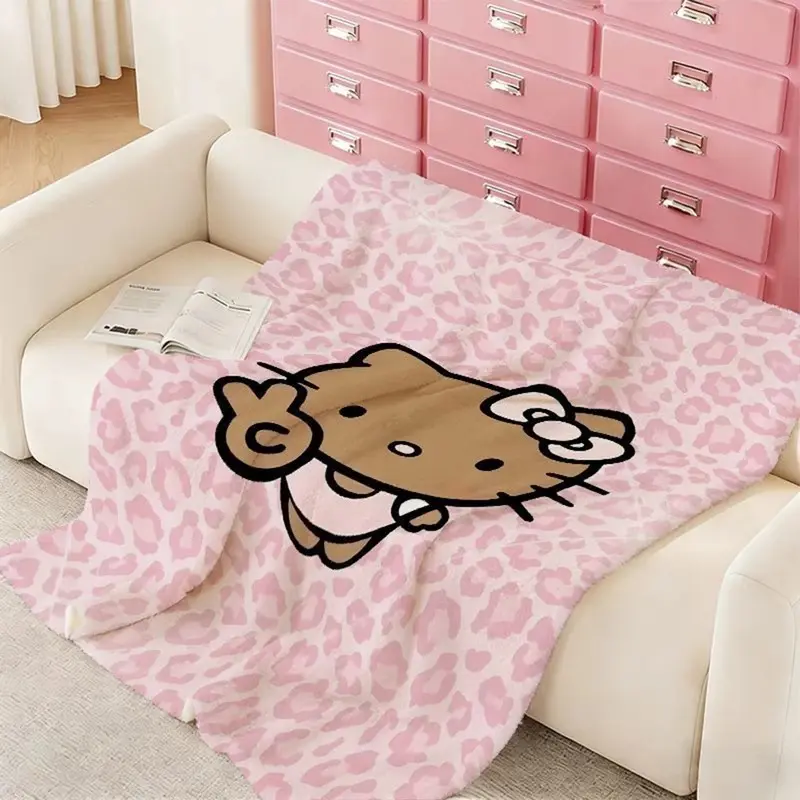Sanrio Four Seasons Flannel Blanket Sheets - Warm and Comfortable Double-Faced Flannel Blanket - Perfect for Office Use - Su, Perfect Present Choice for Men Women Kids Daily‑use