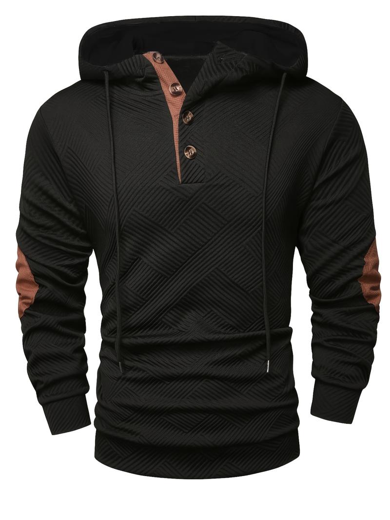 Men's fashionable casual hooded cardigan