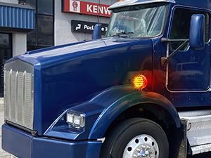 Nilight Round Double Face Fender Pedestal Light 2PCS 48LED Amber Red Brake Turn Marker Tail Light w/Stud Mount for Mack Kenworth Freightliner Truck Trailer Towing light bar  dealsforyoudays