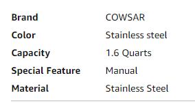 COWSAR 1.6 Quart Automatic Stainless Steels Ice Cream Maker with Built-in Compressor, No Pre-freezing, Fruit Yogurt Machine with LCD Display & Timer, Removable Ice Cream Bowl, Easy Clean