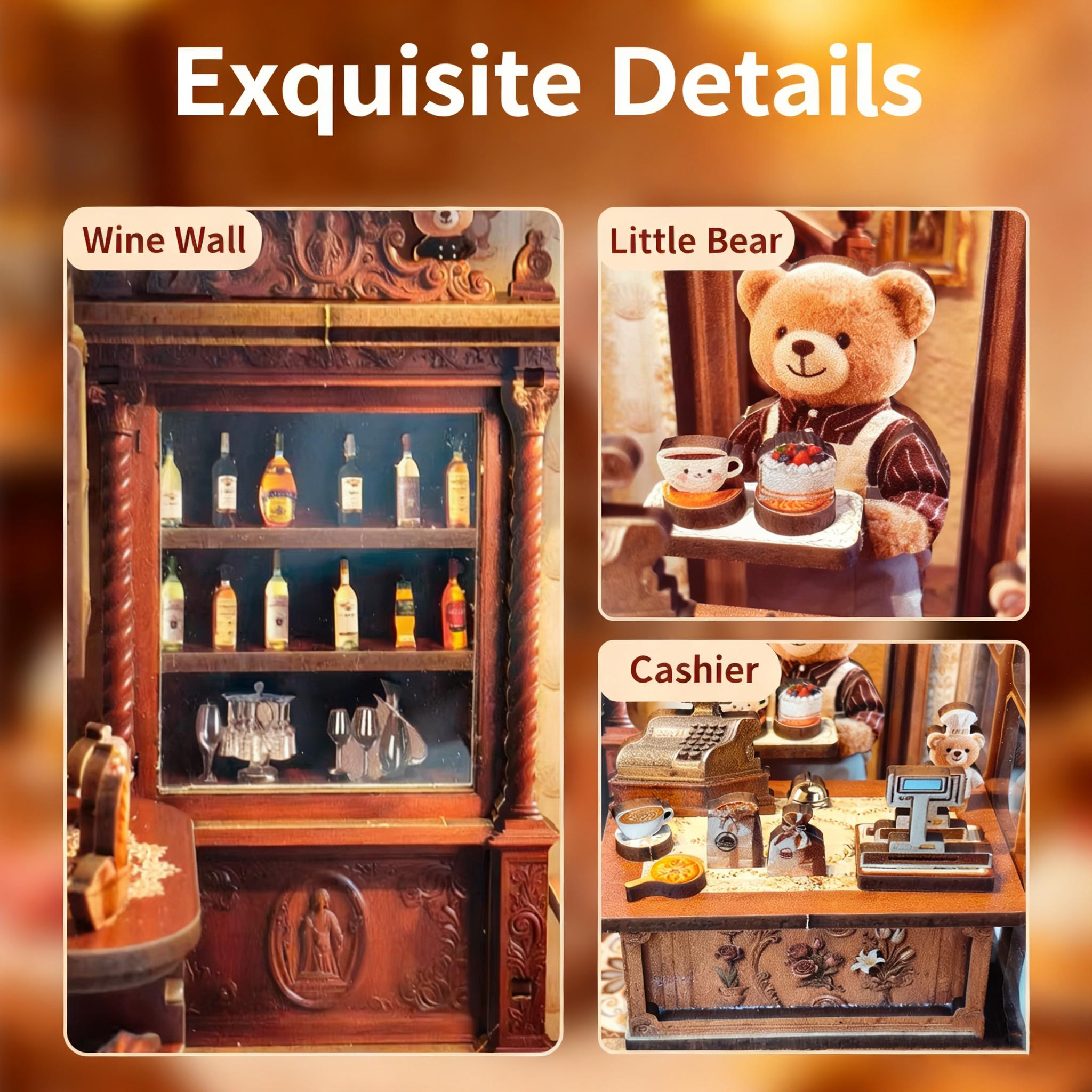 DIY House 3D Bookshelf Decoration Set, Handmade Model Kit, Perfect Gift for Birthdays & Holidays, No Batteries Required