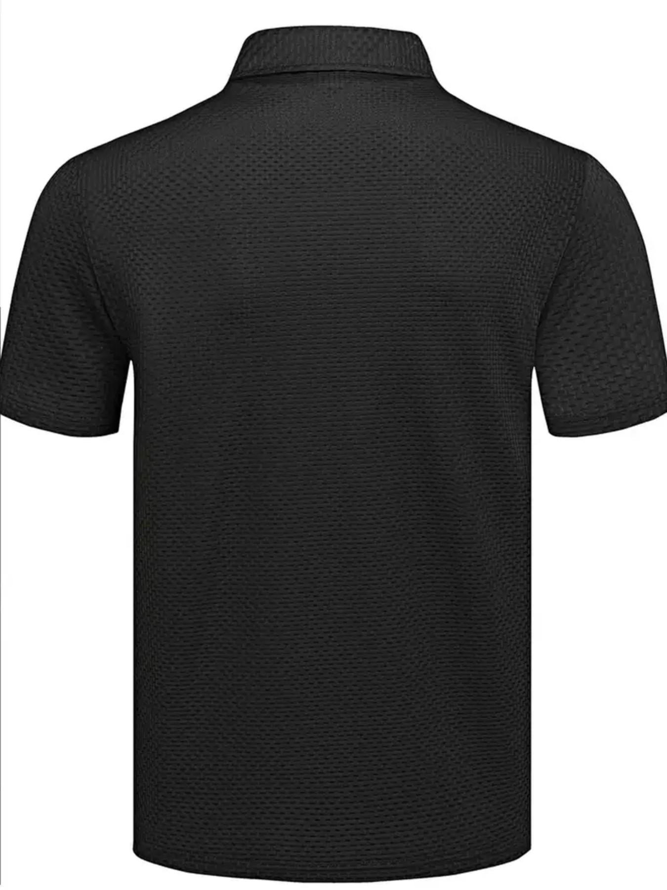 Men's Rudder Pattern Print Polo Shirt, Cool Lightweight Smooth Fabric, Business Casual, Fashion Comfort Design, Daily Wear