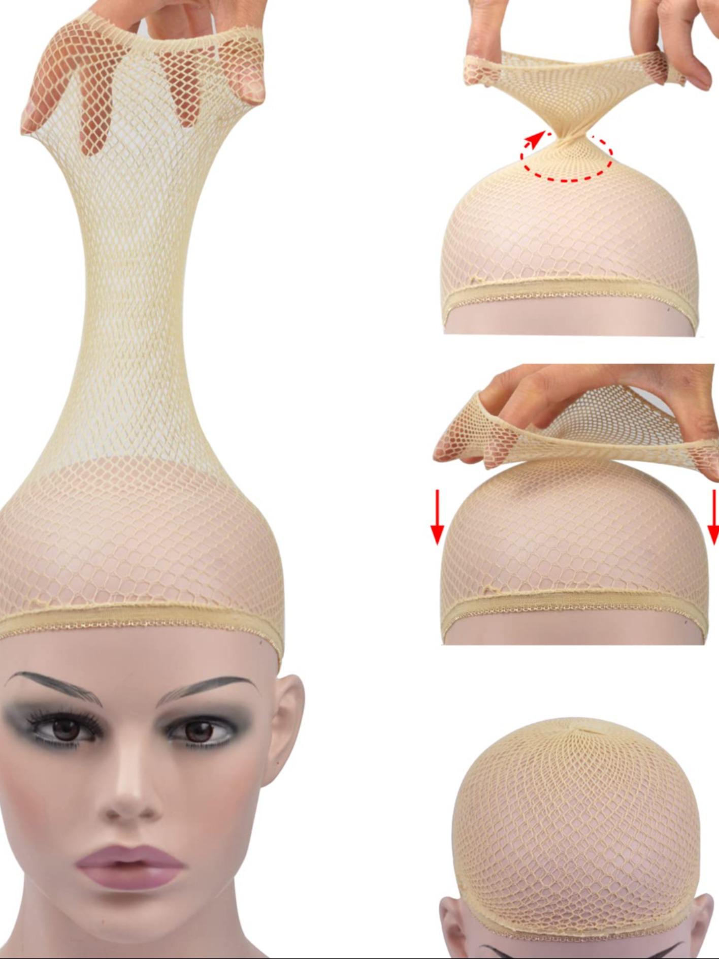 6pcs Wig Caps, Skin Tone Nylon Hair Net, Non-Slip Mesh Wig Cap for Women, Breathable and Stretchable, Perfect for Parties and Cosplay