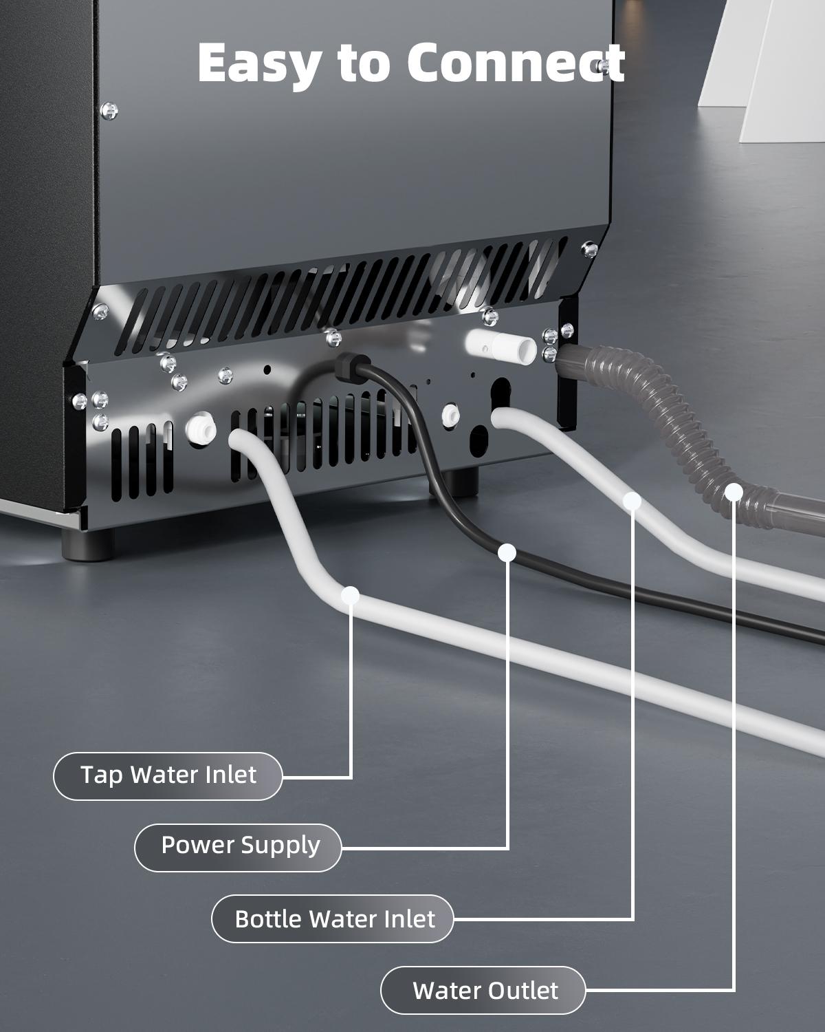 COWSAR Commercial Ice Maker  V2.0, 100 lbs, 2-Way Add Water, Large Ice Maker Self Cleaning, Ice Machine with 24 Hour Timer,33 lbs Basket, Stainless Steel Ice Makers for School, Home, Bar, RV