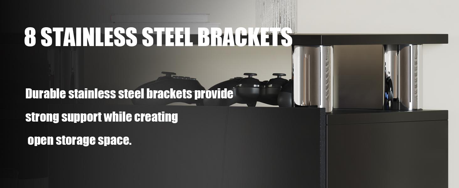 PUKAMI 70" Modern Fireplace TV Stand with 36" Electric Fireplace for TVs Up to 80 inch, Luxury LED Light Entertainment Center with High Gloss Cabinet, TV Consoles for Living Room