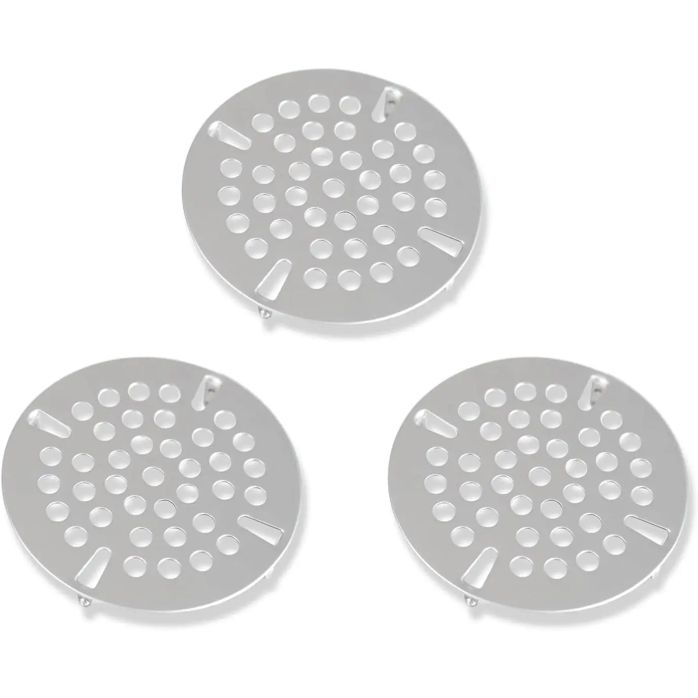 3-1/2" Commercial Sink Drain Strainer Replacement, Waste Drain Cover Screen, Flat Strainer for Lever Handle Sink, Stainless Steel, 3 Pack (Not Universal)
