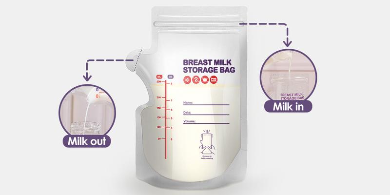 BPA-Free Breastmilk Storage Bags - 60 Pcs, 8 Ounce, Self-Standing with Pour Spout, Space-Saving Flat Profile, Ideal for Convenient Breastfeeding and Milk Storage, Refrigeration & Freezing