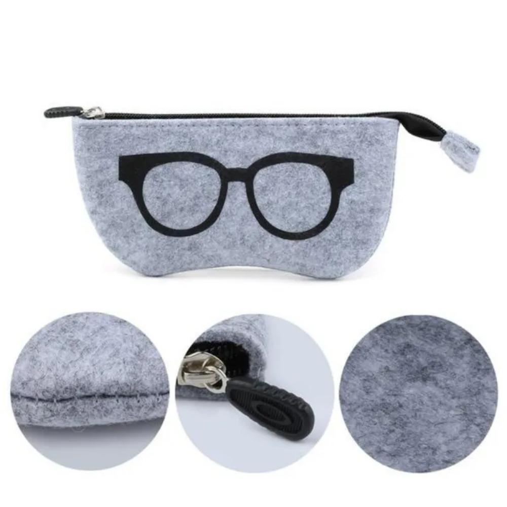 Multi-Function Storage Bag Portable Makeup Pouch & Glasses Case, Minimalist Zippered Organizer for Travel & Home, Dual-Use Cosmetic & Eyewear Holder, Lightweight & Durable Toiletry Pouch, Compact Makeup Bag