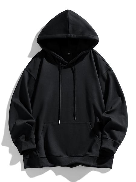 Unisex Basic Hoodie Sweatshirt, Casual Long Sleeve Pullover for Spring & Fall, Fitted Moderate Fabric, Ideal for Daily Wear