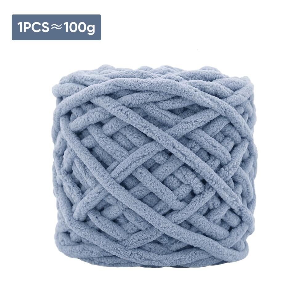 100g Thick Yarn Blanket Hand Knitted DIY Line, Soft Chenille Seat Pad Pet Nest Thread, Icelandic Scarf Hat Rod Needle Patchwork