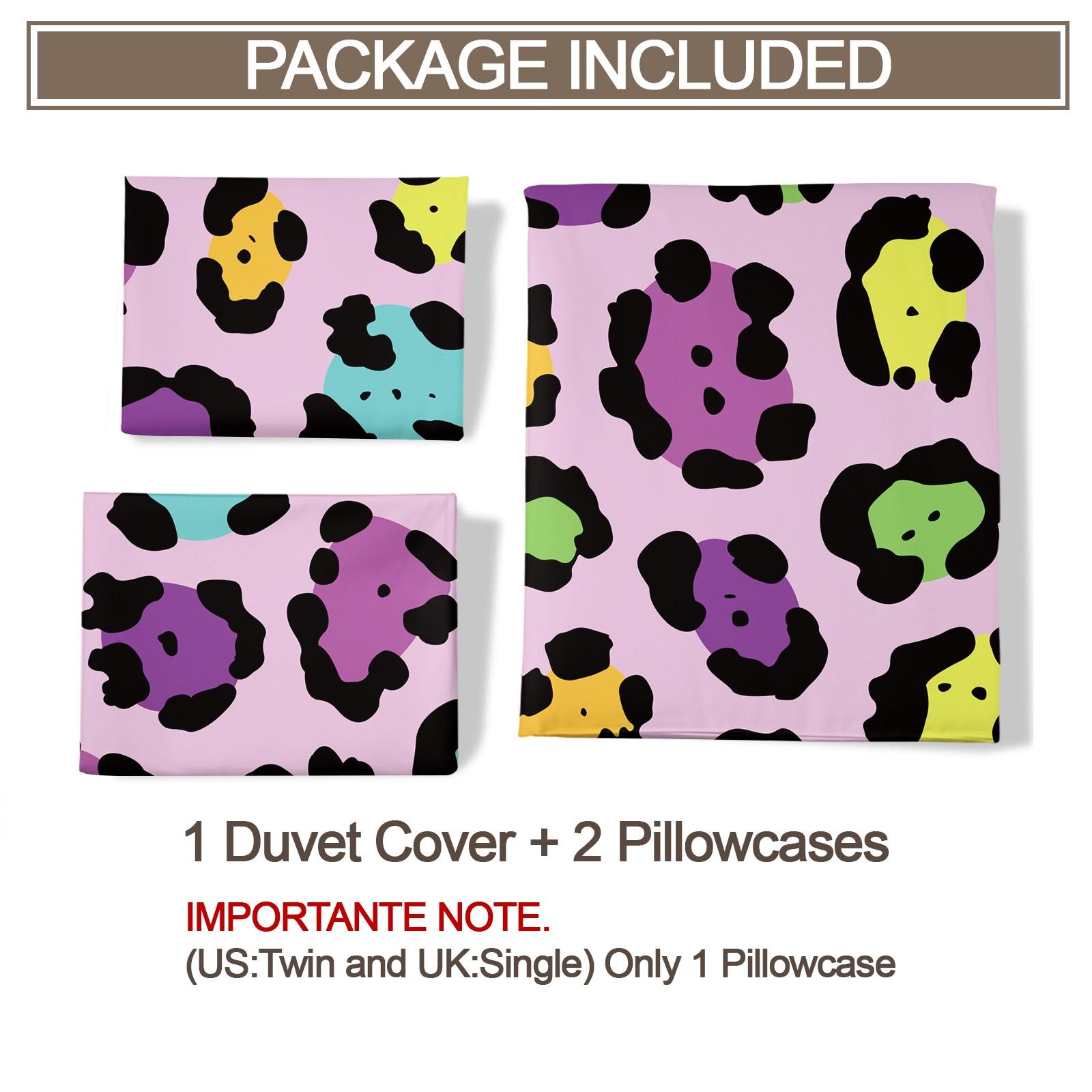 2/3 Pcs Vintage Leopard Print Duvet Cover Set (without Filling And Pillow Insert), High-Density Skin-Friendly Smooth Fabric, Deep Pocket Snug Fit, Versatile Bedding for Bedroom And Homestay