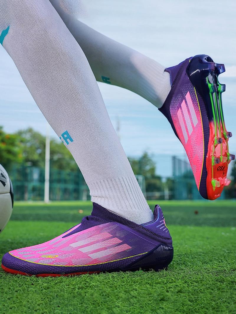 Unisex Soccer Shoes for Youth Students, Soccer Cleats, Long Studs Design, Competition Training Sports Footwear, Durable and Comfortable Football Boots