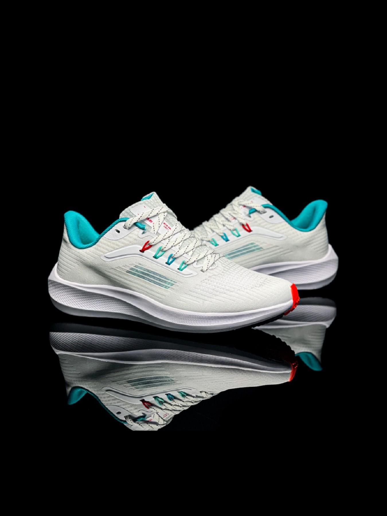 Unisex Air Cushion Running Shoes, Lightweight Breathable Sport Sneakers, All-Season Comfort, Rubber Sole, Pa Upper Material