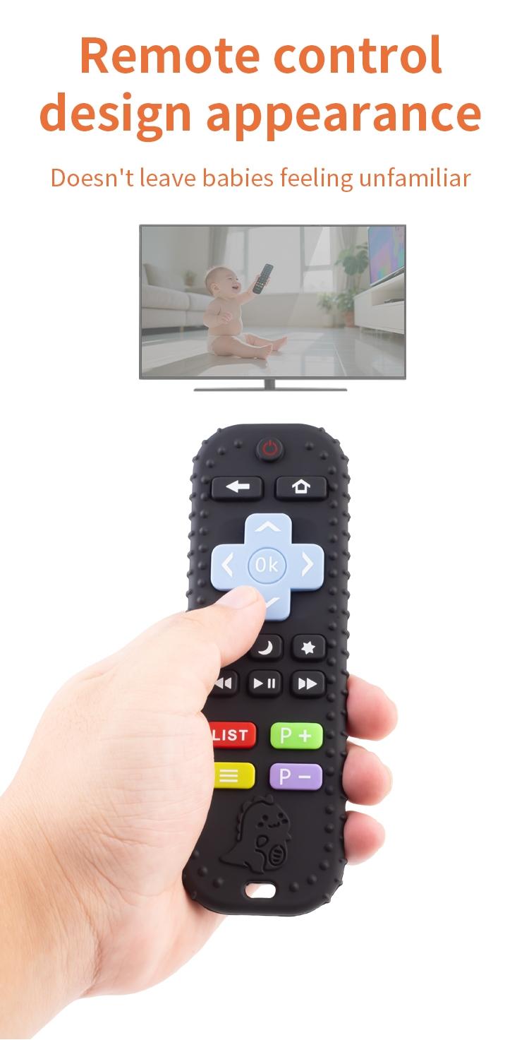 Baby Teething Toys Set of 10, TV Remote Shape, Safe Soft Chewable, Relief Toy for Infant Gums, Promotes Sensory Development
