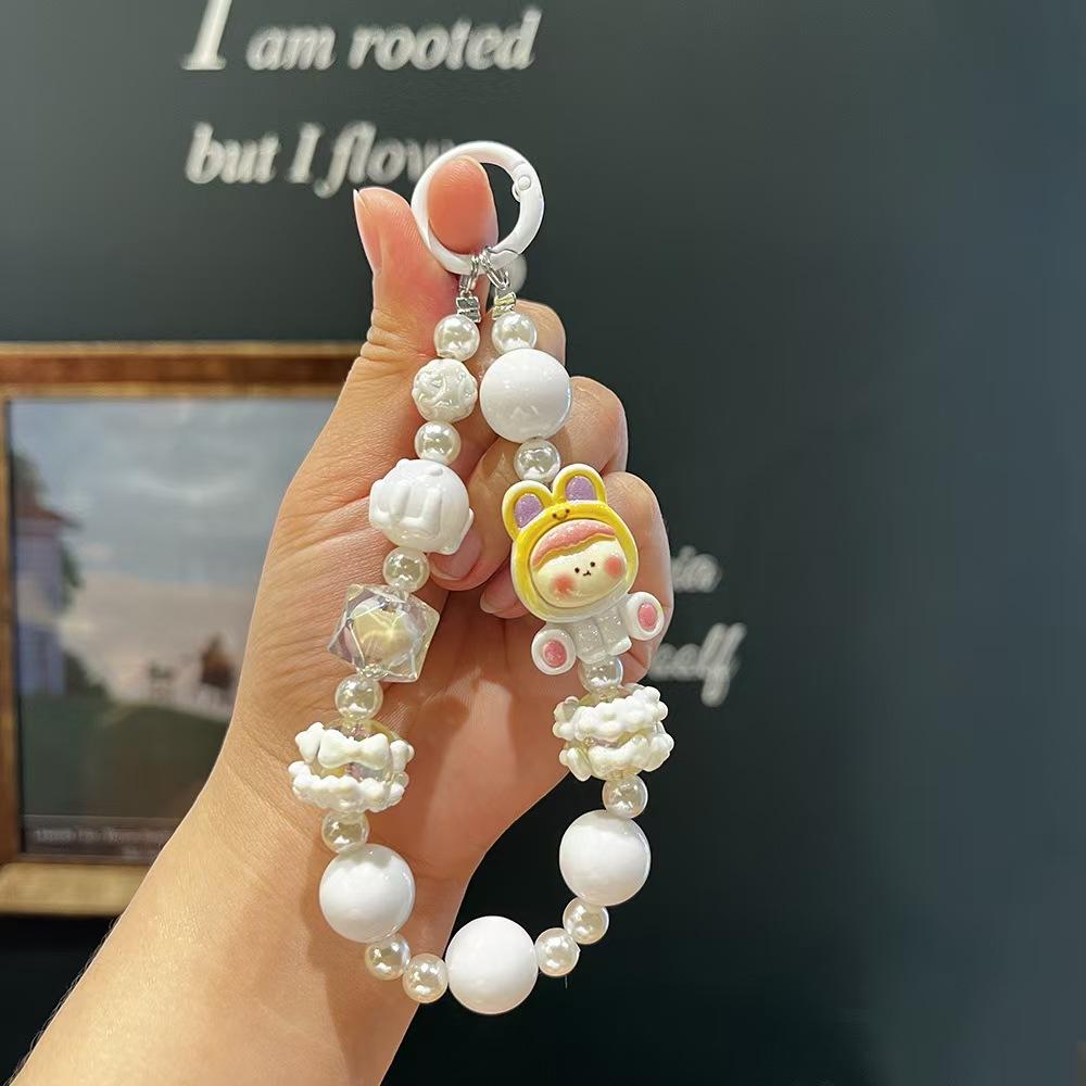 New Cartoon Phone Chain Lilith Series Hand-Drawn Beaded Keychain, Trendy Cute Keychain, Cute Kawaii Bag Charm, Fashion Accessory, Perfect Gift for Women