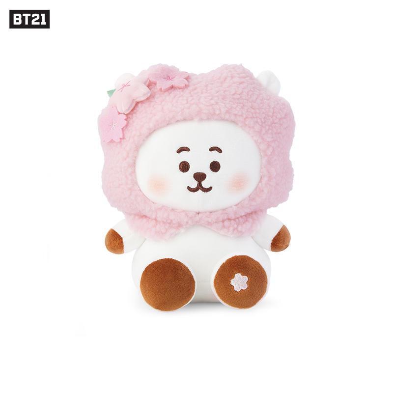 Anime Cartoon Bt21 Sakura Series Plush Toy Dolls Cooky Shooky Chimmy Backpack Keychain Accessories Home Decor Ornaments Gift
