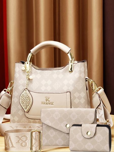 Classic Fashion Versatile Shoulder Bag, High-End Vintage Print Crossbody Backpack, Large Capacity Women's Bag, Casual Handbag Satchel, Casual Geometric Pattern