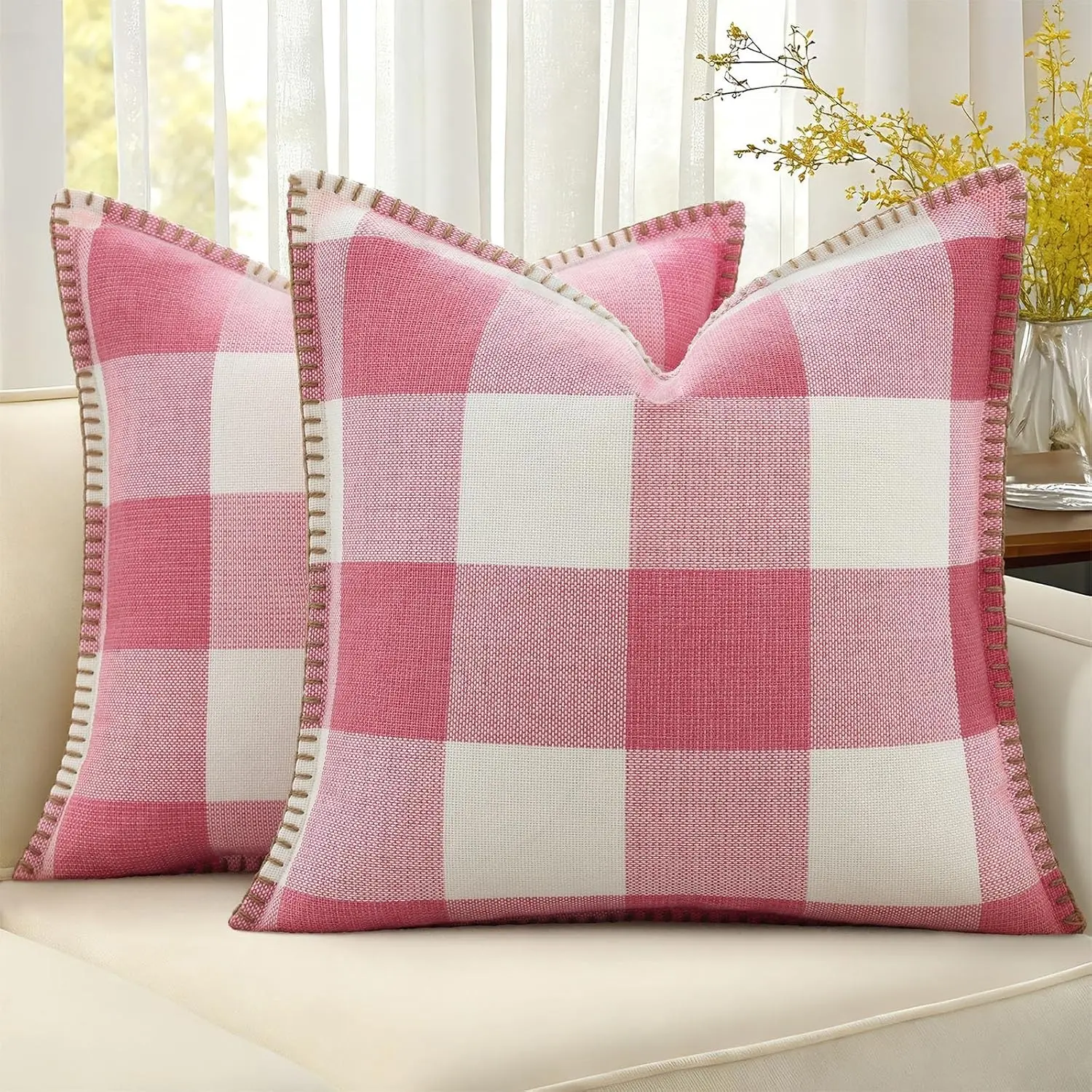 Dusty Pink and White