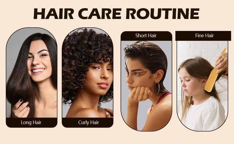 Boar Bristle Hair Brush Slick Back Hair Brush Smoothing Baby Hair Heatless Hair Brush for Men Women Haircare Daily Universal Compatibility Natural