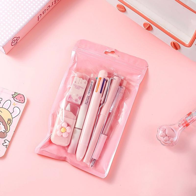 6/12/18 Pcs Stationery Set, Includes Neutral Pens, Erasers, Six-Color Ballpoint Pens, Multifunctional Writing Tools, Ballpen Set, Perfect Office & Study Supplies for Christmas gift