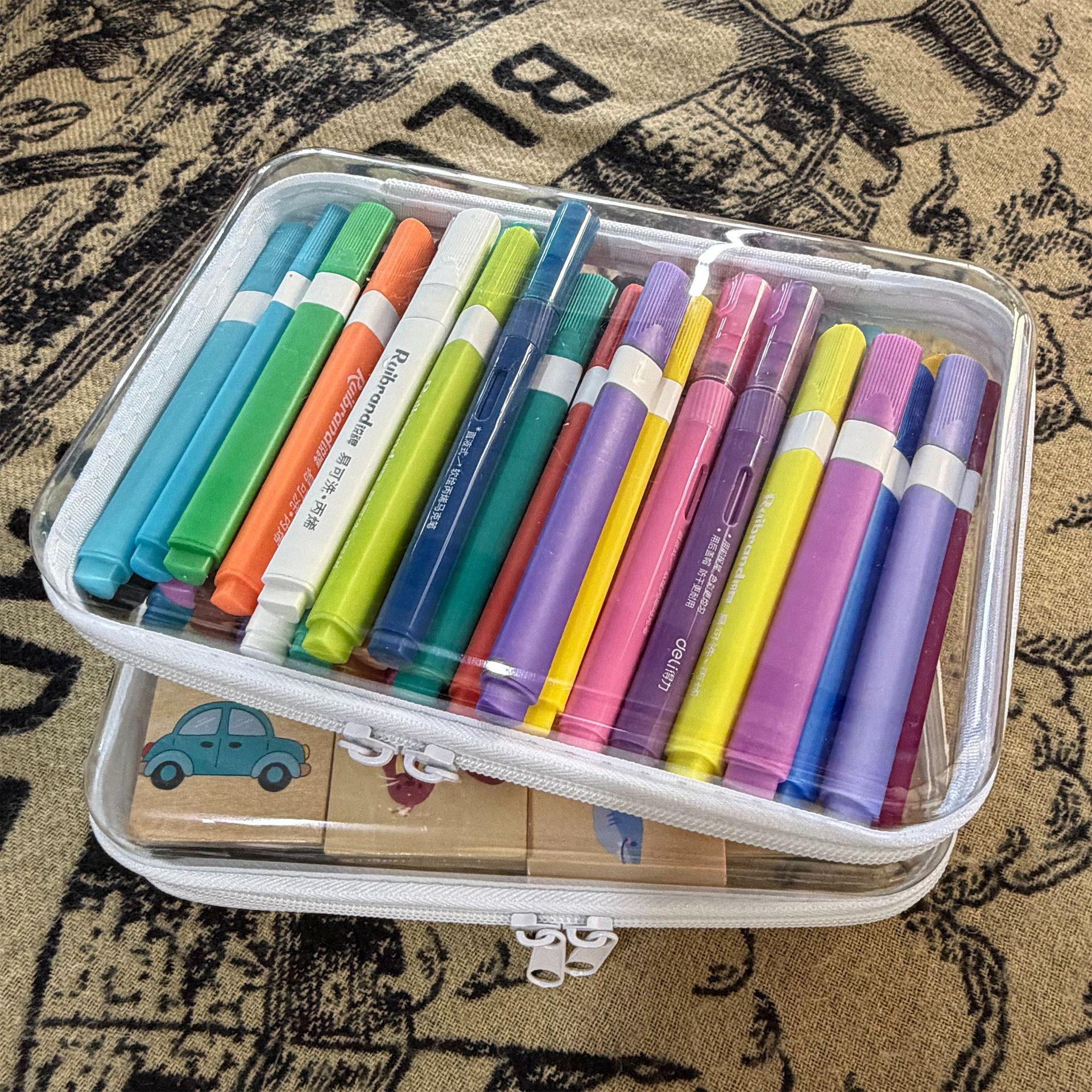Clear Hard Plastic Zipper Storage Bags, Resealable Zipper Pouches, 6 Sizes Transparent Travel Makeup Pencil Snack Organizer Pouches, Cosmetic Storage Bag, Reusable Clear Plastic