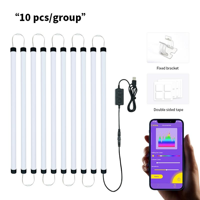 USB Smart RGB plus IC Music Sync LED Light, Seven-Color Sound-Responsive Atmosphere Lamp, Suitable for Living Rooms, Gaming Setups and Studios